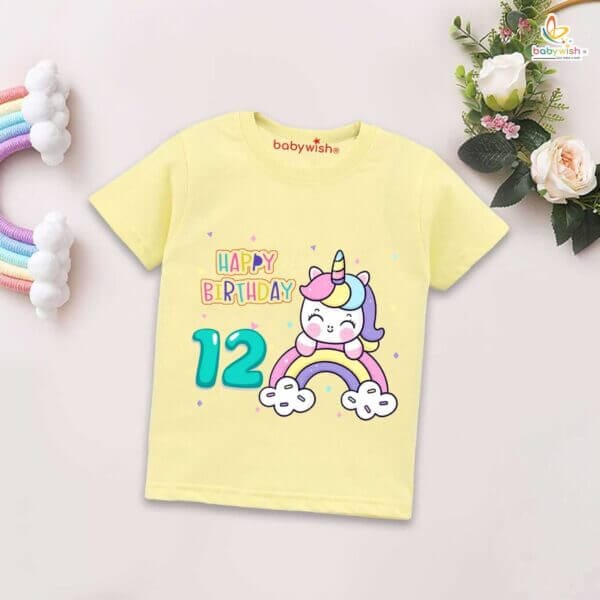 Twelve Year Birthday Unisex T-Shirt Half Sleeve Round Neck Topwear tee for kids - Image 4