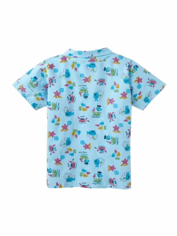 Kids Sleepsuit for Baby Boy’s and Girl’s Topwear and Pajamas Set Long Sleeve Sleepwear Baby Clothing Sets - Marine Print - Image 3