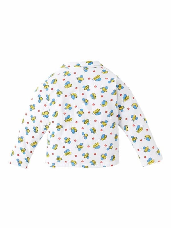 Kids Sleepsuit for Baby Boy’s and Girl’s Topwear and Pajamas Set Long Sleeve Sleepwear Baby Clothing Sets - Yellow Butterfly Print - Image 3