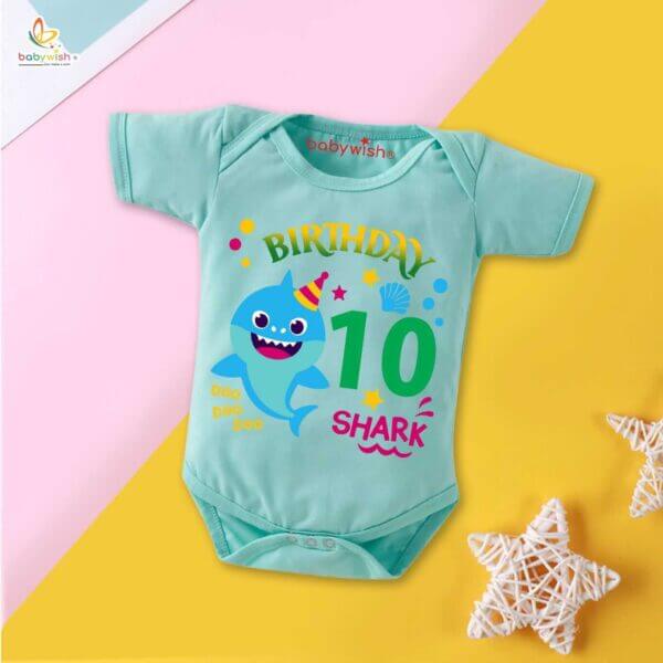 Ten month unisex baby romper half sleeve round neck onesie - Image 2