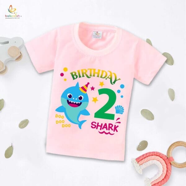 Two Year Birthday Unisex T-Shirt Half Sleeve Round Neck Topwear tee for kids - Image 3