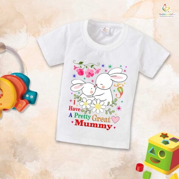 Mother's Day Special T-Shirt for Boy’s and Girl’s Half Sleeve Topwear for Unisex Kids - Image 2