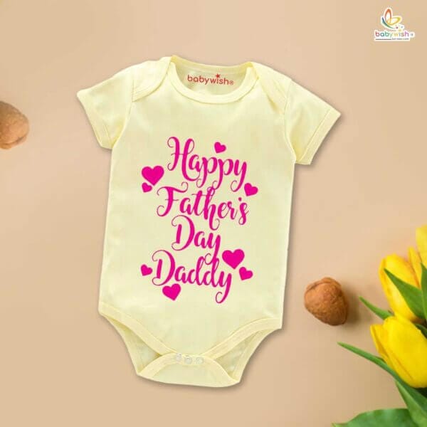 Fathers Day Special Baby Outfit Half Sleeve Unisex Multicolor Romper Onesies for Newborn baby - Image 5