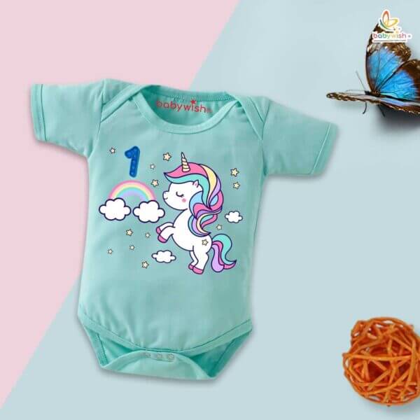 One month unisex baby romper half sleeve round neck onesie - Image 2