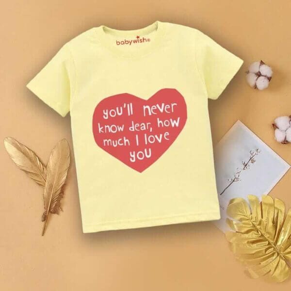 Printable Family T-shirt for Kids Clothes Unisex Newborn Topwear Outfit Cotton Tshirt Half Sleeve Round Neck Dress for Boy n Girl "You Never Know" - Image 2