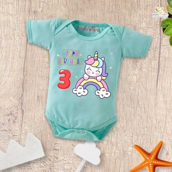 Three month unisex baby romper half sleeve round neck onesie - Image 3