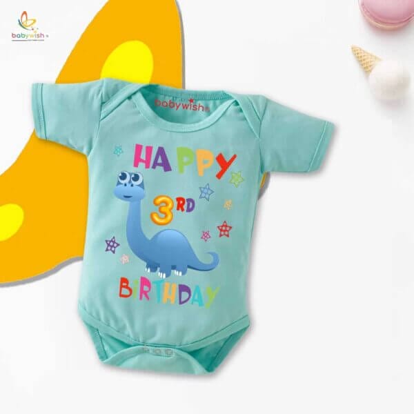 Three month unisex baby romper half sleeve round neck onesie - Image 3