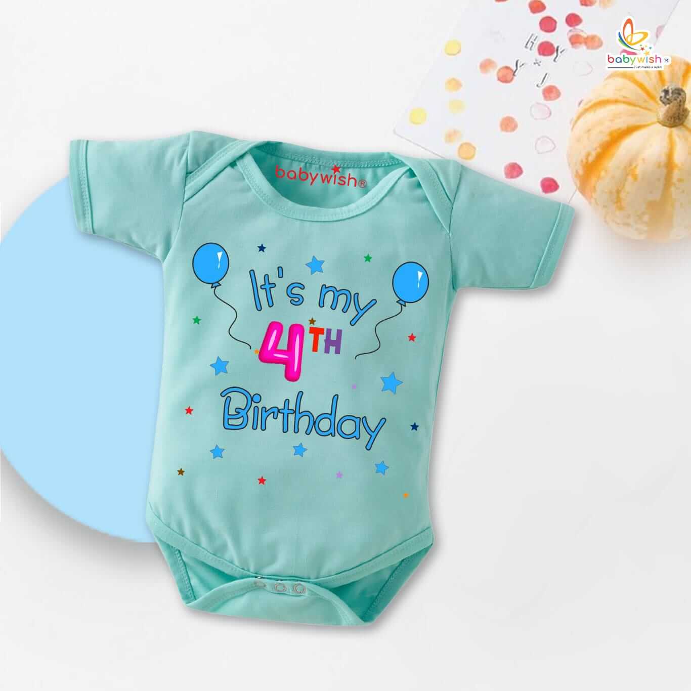 Three month unisex baby romper half sleeve round neck onesie