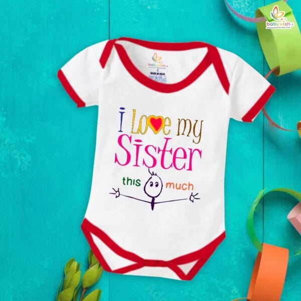 Babywish Rakshabandhan Romper Brother Sister Matching dress Rakshabandhan gift for Rakhi - Image 2