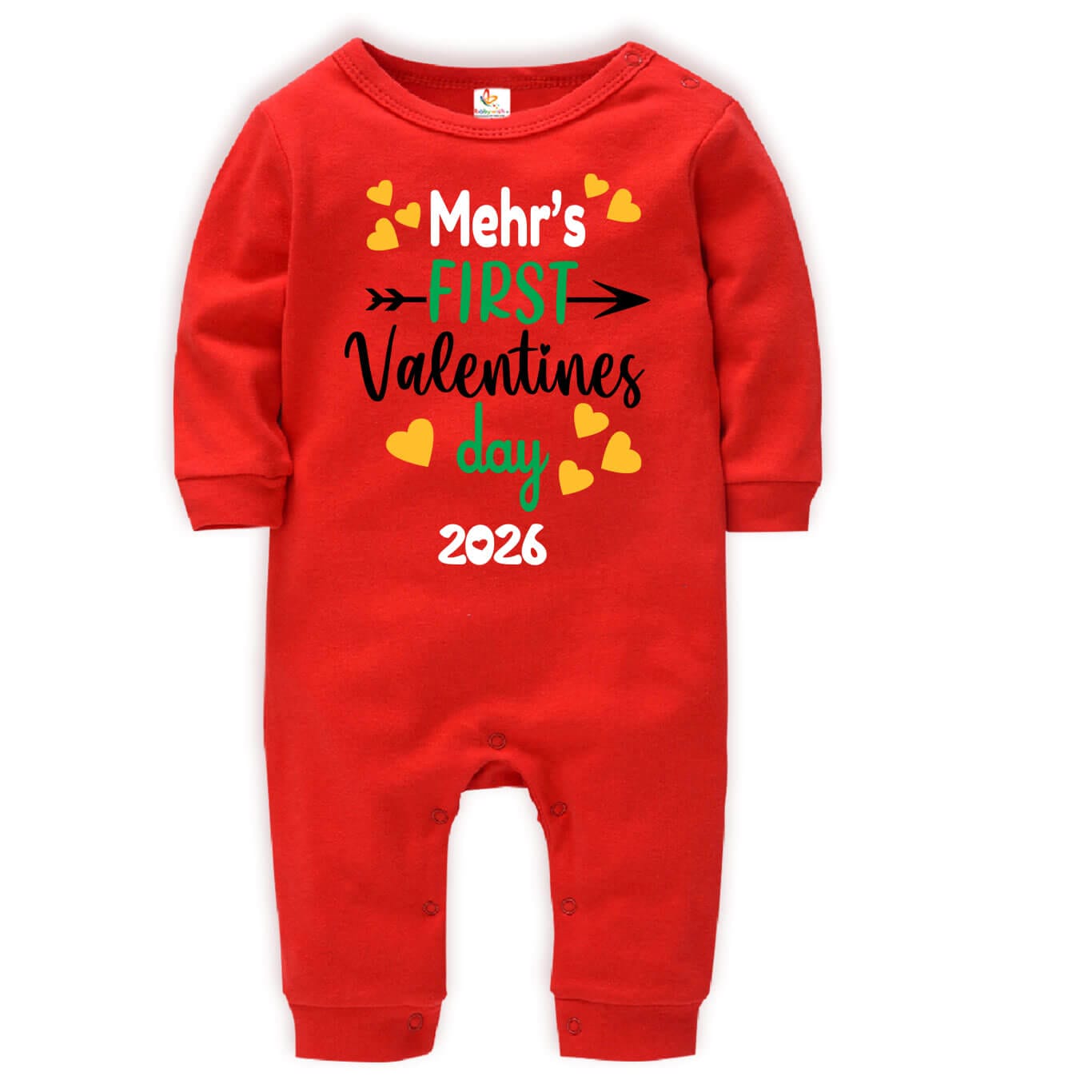 Valentine day baby romper soft cotton