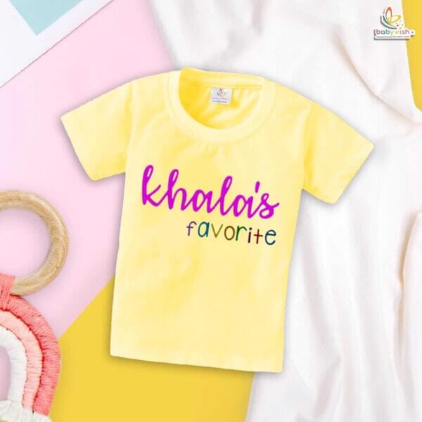 Khala's Favorite T-Shirt – Cute Auntie Shirt for Women | Gift for Khala, Indian Aunt Outfit, Matching Family Tee, Babywish - Image 4