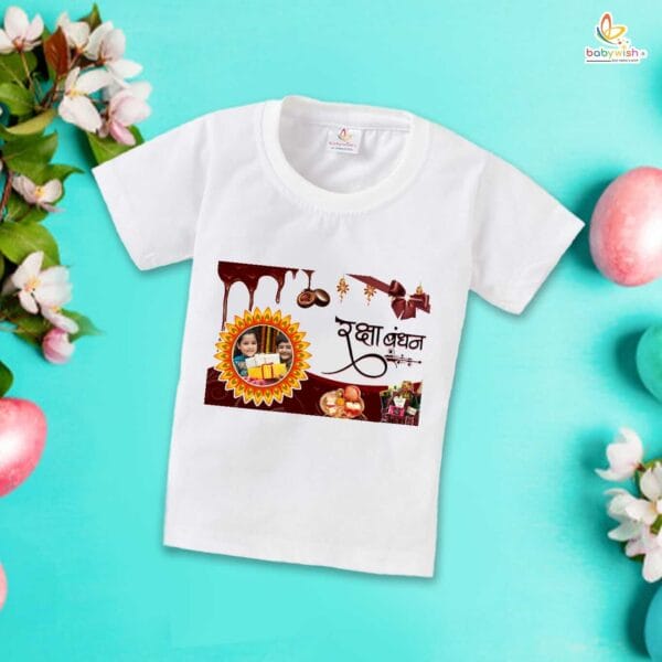 Babywish Rakshabandhan T-Shirt Brother Sister Matching dress Rakshabandhan gift for Rakhi Tee - Image 4
