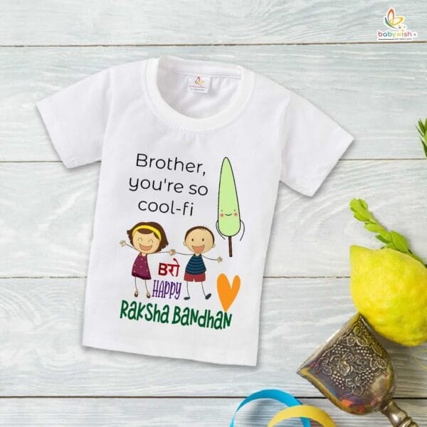 Babywish Rakshabandhan T-Shirt Brother Sister Matching dress Rakshabandhan gift for Rakhi Tee - Image 3