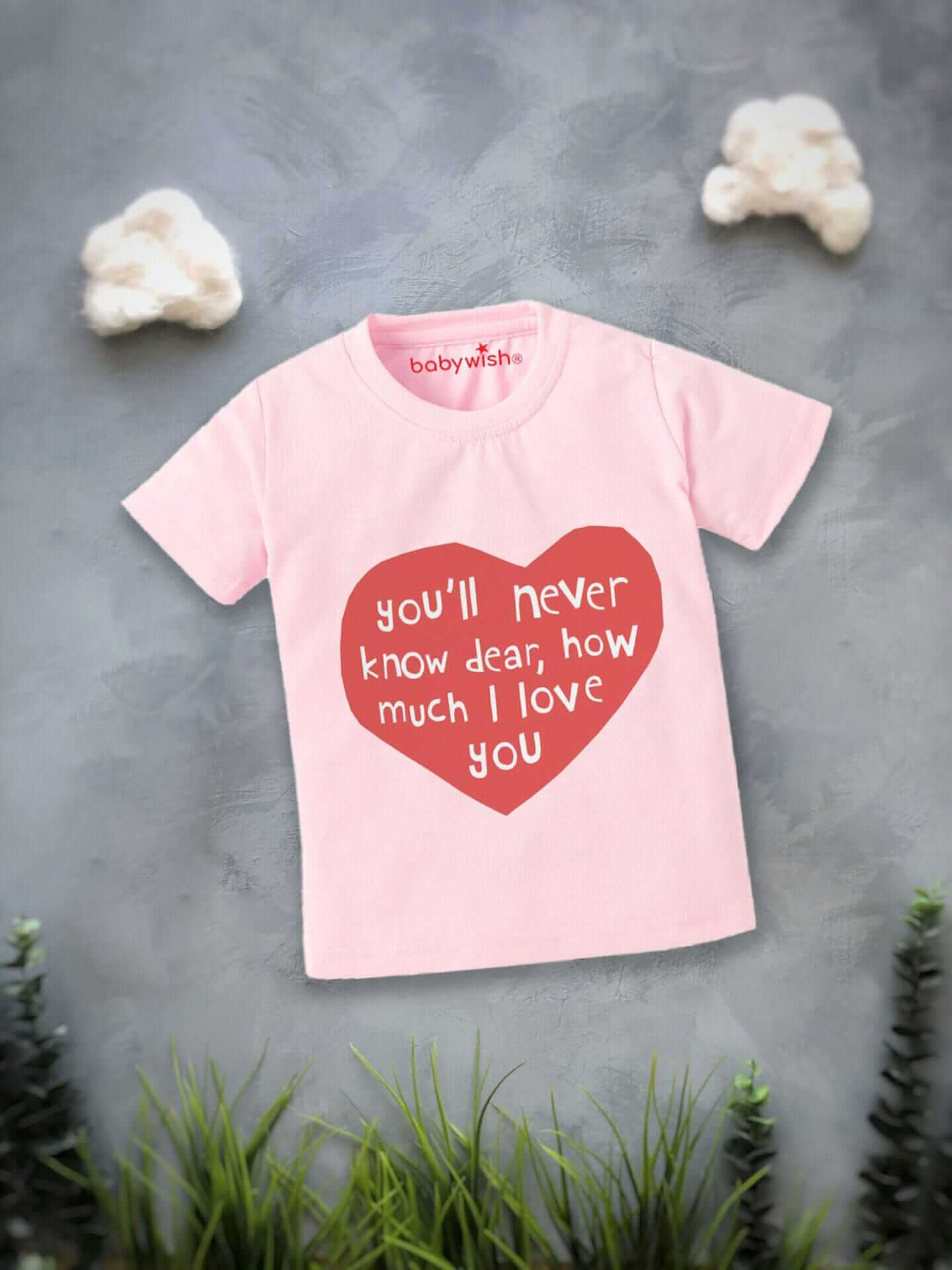 Printable Family T-shirt for Kids Clothes Unisex Newborn Topwear Outfit Cotton Tshirt Half Sleeve Round Neck Dress for Boy n Girl "You Never Know"